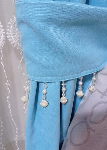 Pastel Mavi Modern Perde - Görsel 3