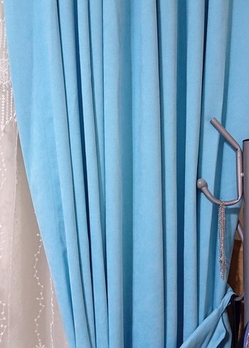 Pastel Mavi Modern Perde - Görsel 6