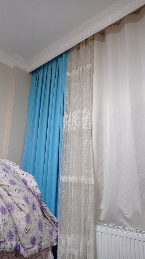 Pastel Mavi Modern Perde - Görsel 4