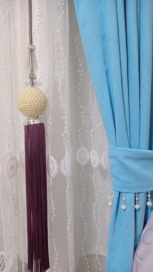 Pastel Mavi Modern Perde - Görsel 5