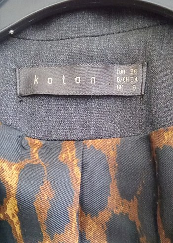 Koton gri Kadın Denim Blazer Ceket - Görsel 3