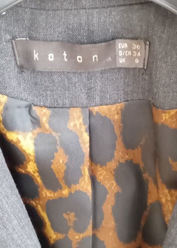 Koton gri Kadın Denim Blazer Ceket - Görsel 4