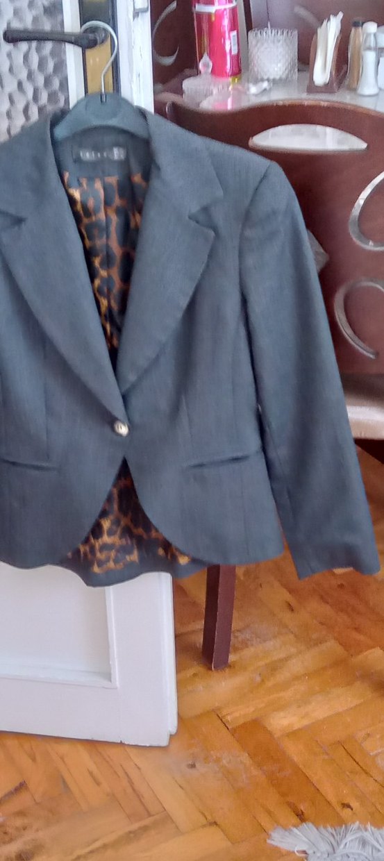 Koton gri Kadın Denim Blazer Ceket - Görsel 2