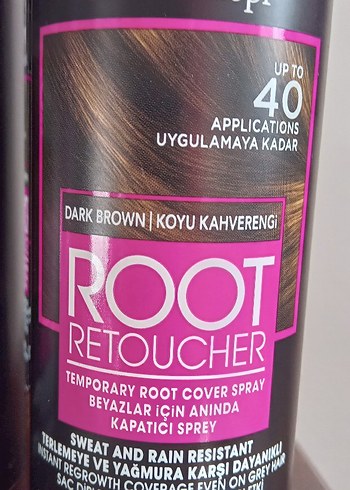 Koyu Kahverengi Saç Kökü Kapama Spreyi 10 adet - Görsel 2