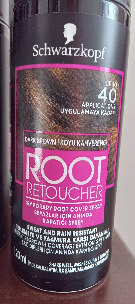 Koyu Kahverengi Saç Kökü Kapama Spreyi 10 adet - Görsel 2