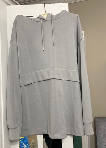 Gri Salaş Kadın Sweatshirt - Görsel 2