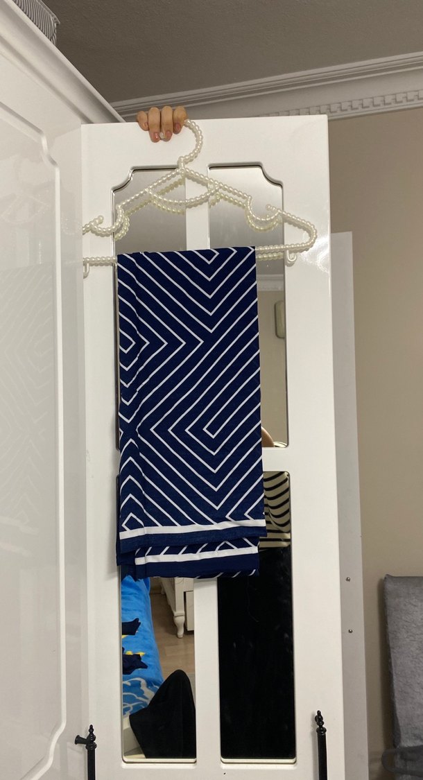 Kadın lacivert armine eşarp - Görsel 2