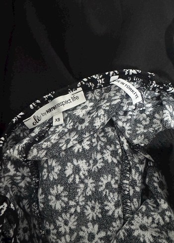 Siyah çiçekli elbise - Görsel 4