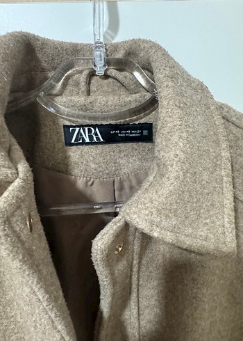 Düğmeli Bej Midi Kadın ceket - Görsel 3