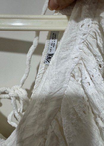 Dantel Detaylı Beyaz Midi Elbise - Görsel 3