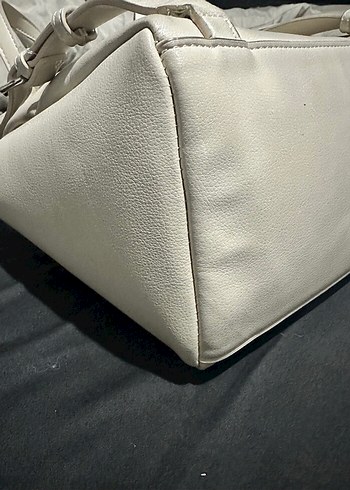 Bej Deri Kadın Sırt Çantası - Görsel 6