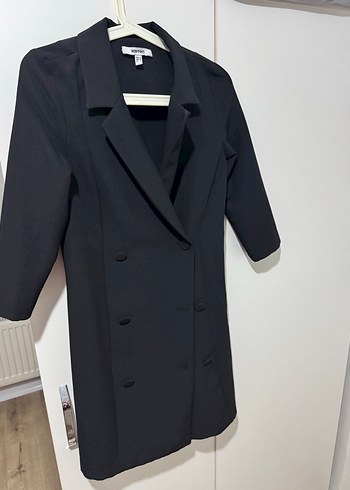 Siyah ceket elbise - Görsel 4