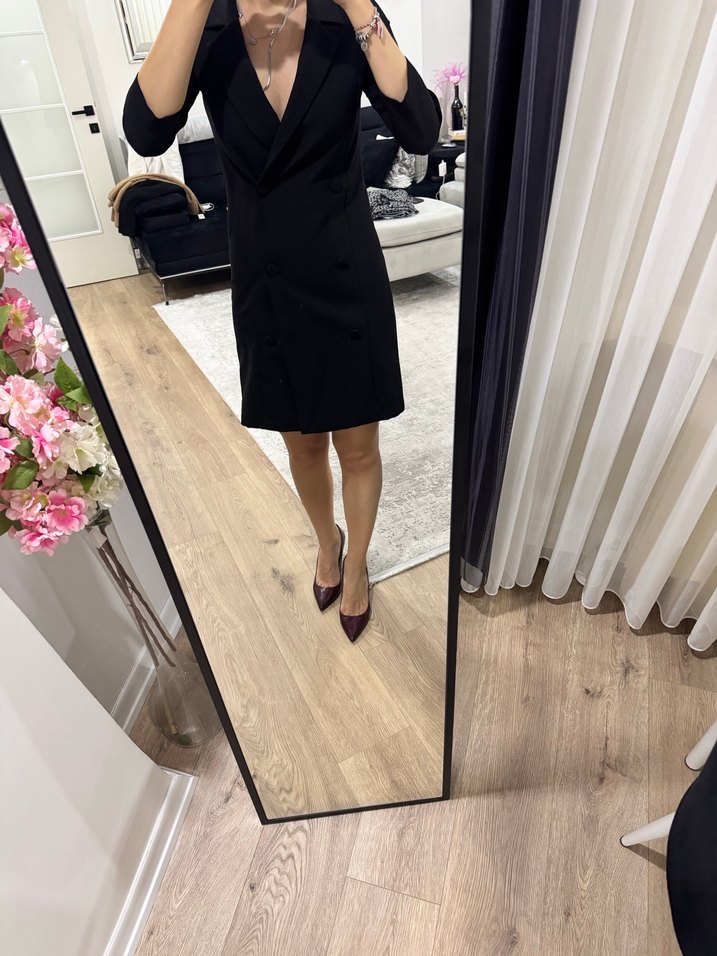 Siyah ceket elbise - Görsel 2