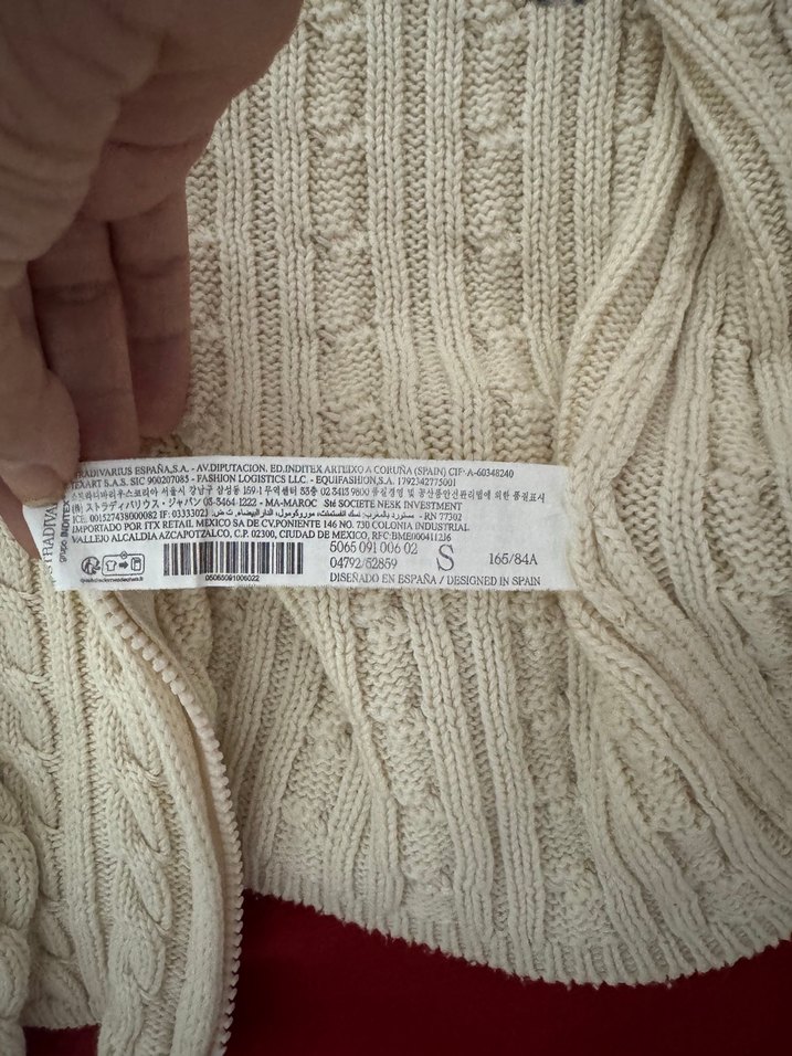 Örgü krem Fermuarlı Kadın Kazak - Görsel 3