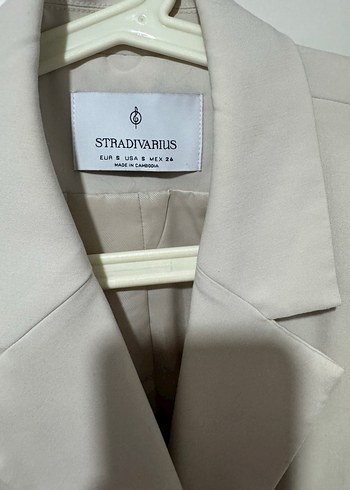 Düğmeli Bej Deri Kolsuz Midi ceket - Görsel 4