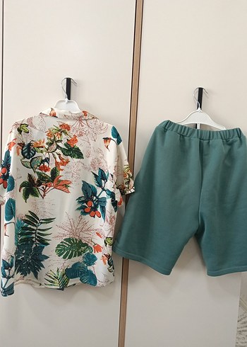 Düğmeli Açık Yeşil Pamuklu SHEIN marka  11-12 yaş L - Görsel 4