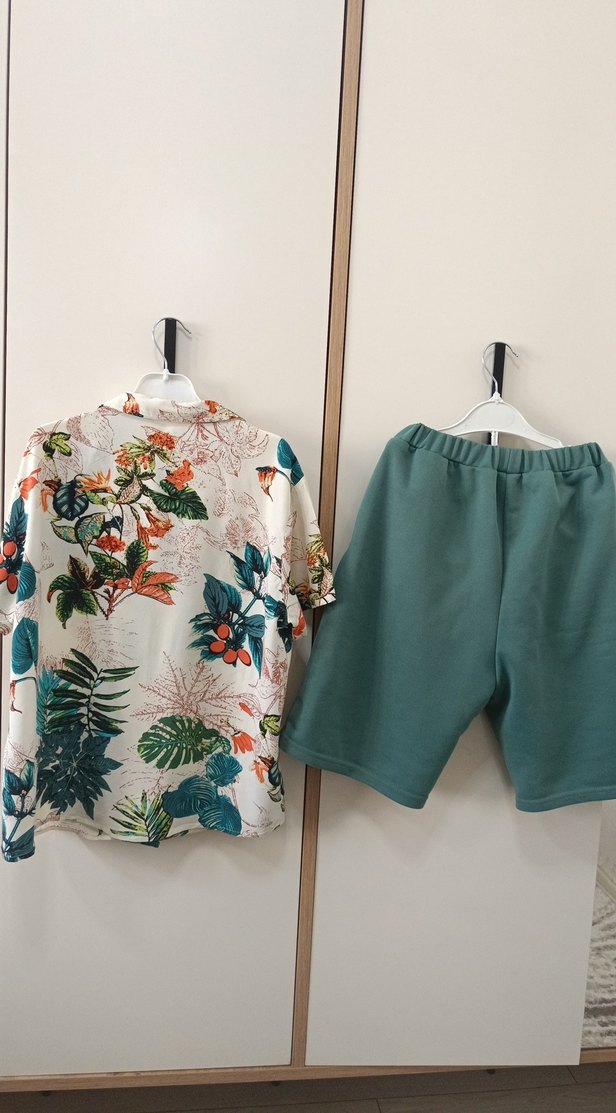 Düğmeli Açık Yeşil Pamuklu SHEIN marka  11-12 yaş L - Görsel 4