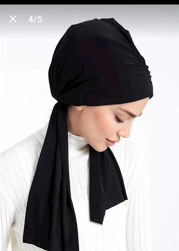 Siyah bone şal - Görsel 2