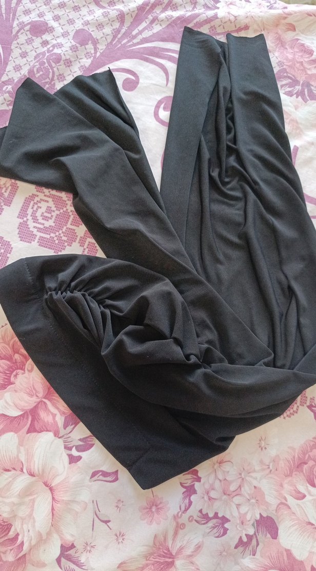 Siyah bone şal - Görsel 3