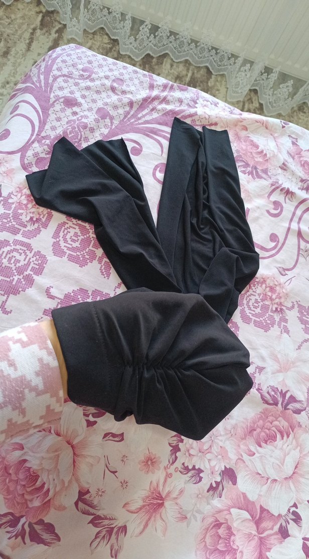 Siyah bone şal - Görsel 4