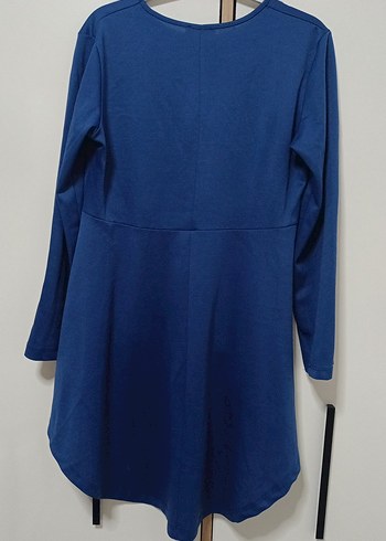 Mavi Uzun Kollu Salaş Midi Tunik za kullanılmış - Görsel 2