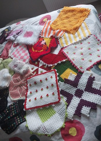 Renkli Örgü Banyo lifi - Görsel 2