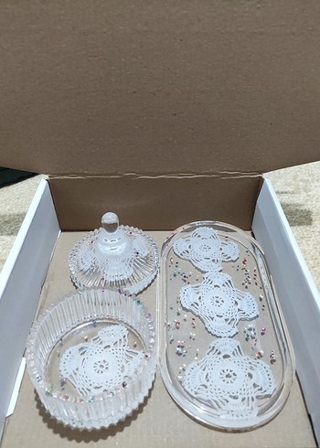 Nakışlı Epoksi Sunumluk Seti - Görsel 2