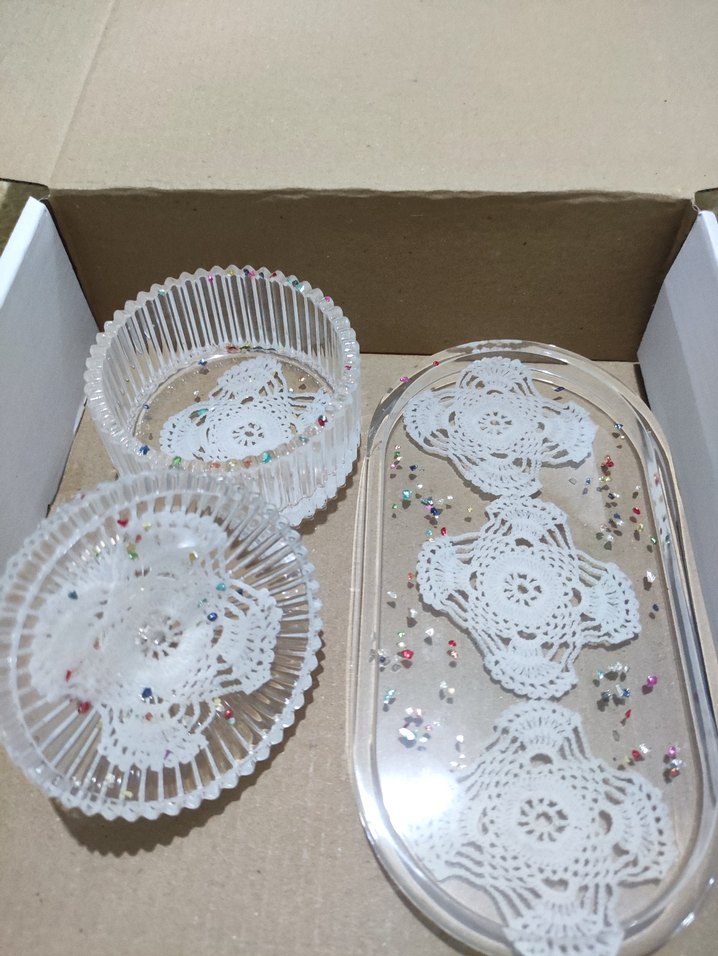 Nakışlı Epoksi Sunumluk Seti - Görsel 3