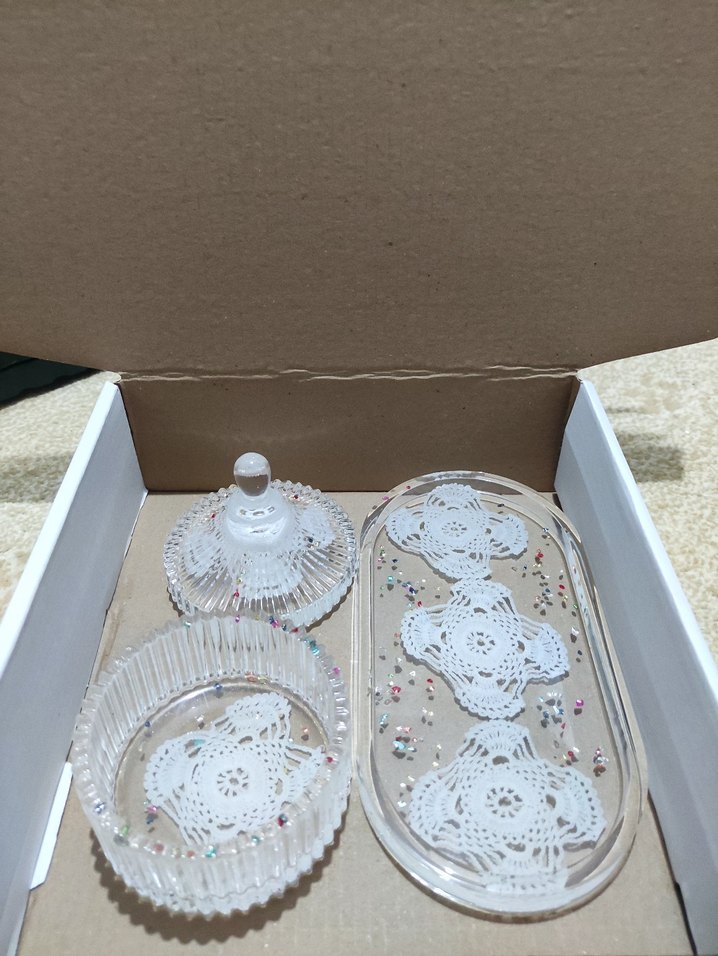 Nakışlı Epoksi Sunumluk Seti - Görsel 2