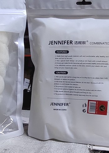 Jennifer Beyaz Banyo Süngeri Seti - Görsel 3