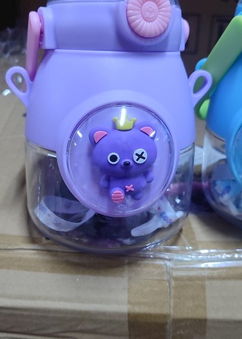 Çocuklar için Renkli Mavi Termos Şişe - Görsel 2