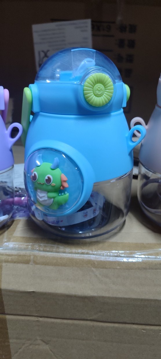 Çocuklar için Renkli Mavi Termos Şişe - Görsel 3