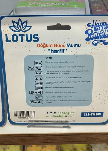 Renkli Doğum Günü Mumları - LOTUS - Görsel 2