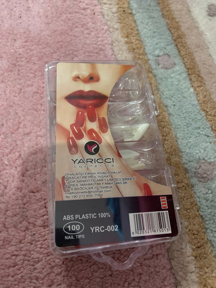 Beyaz Takma Tırnak Seti ve Yapıştırıcı - Görsel 3