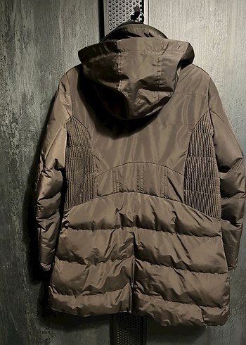 Haki yeşil Kürklü Kadın Kışlık Mont - Görsel 3