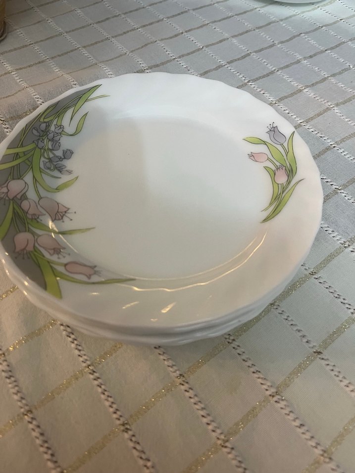 Pastel Çiçek Desenli parlex Kahve Fincanı Seti - Görsel 4