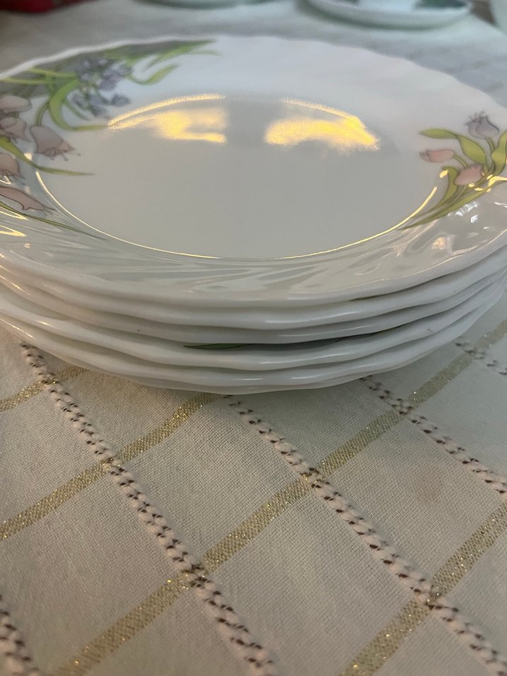 Pastel Çiçek Desenli parlex Kahve Fincanı Seti - Görsel 3