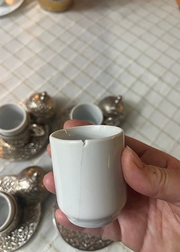 Bakır  Renk İşlemeli Kahve Fincan Seti - Görsel 4