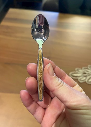 JumboKoyu Altın Renkli 12 Parça Kaşık Seti - Görsel 2