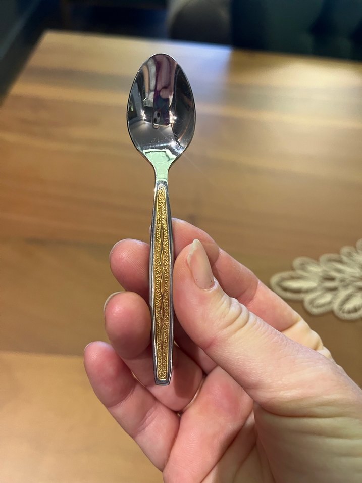 JumboKoyu Altın Renkli 12 Parça Kaşık Seti - Görsel 2