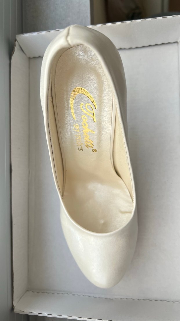 Bej Gri Yüksek Topuklu Kadın Stiletto - Görsel 5