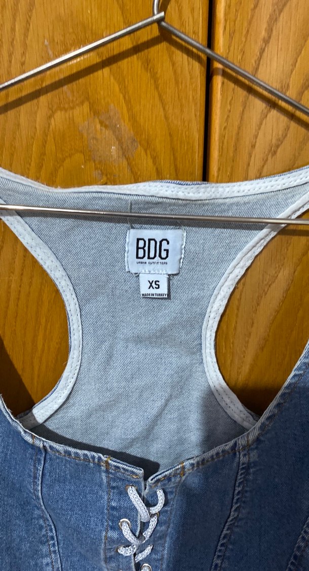 BDG Mavi Denim Bağcıklı Büstiyer - Görsel 2