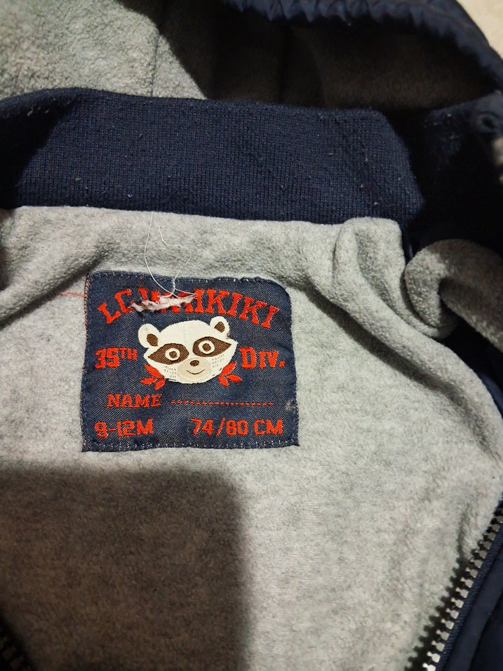 Kapüşonlu Koyu Gri Erkek Çocuk Mont - Görsel 3