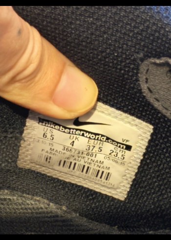 orj nike airforce mid siyah spor ayakkabı - Görsel 4