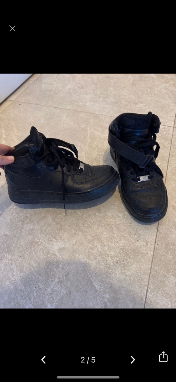 orj nike airforce mid siyah spor ayakkabı - Görsel 2