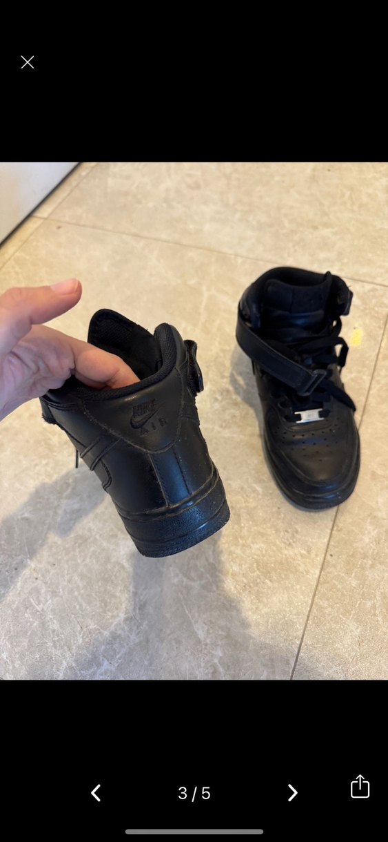 orj nike airforce mid siyah spor ayakkabı - Görsel 3