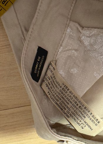 massimo dutti skinny bej pantolon 34 - Görsel 2