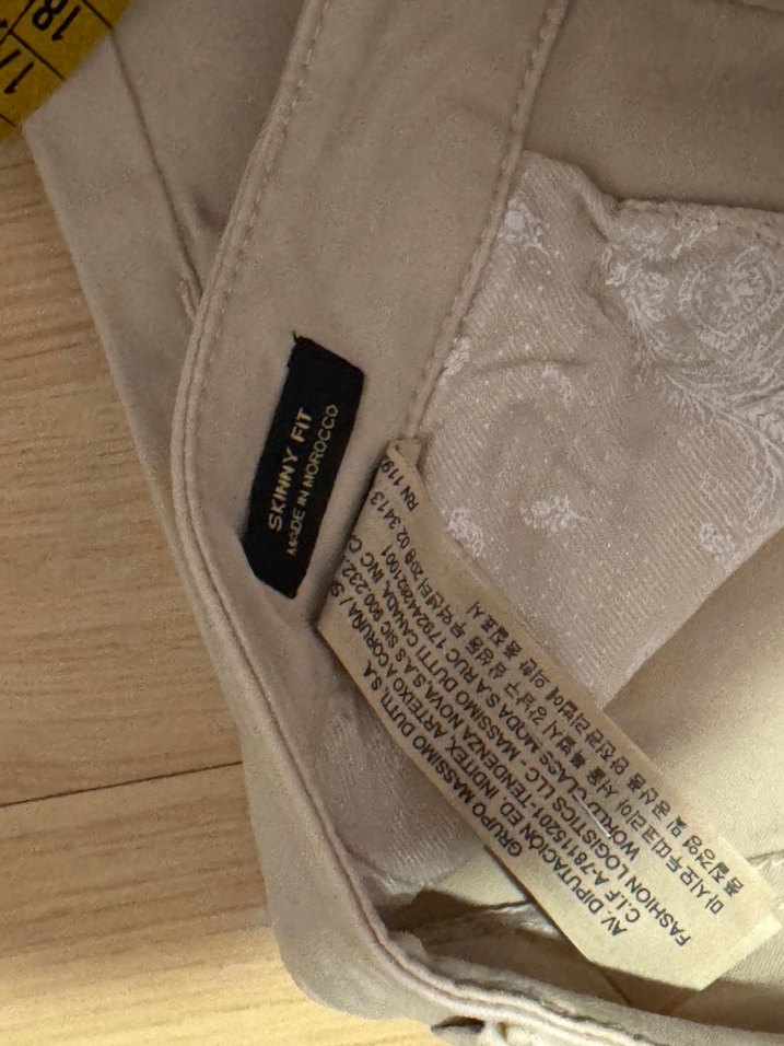 massimo dutti skinny bej pantolon 34 - Görsel 2