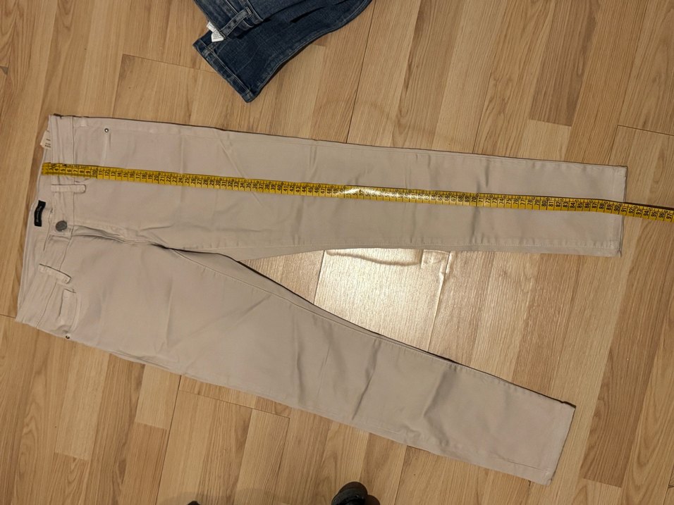 massimo dutti skinny bej pantolon 34 - Görsel 3