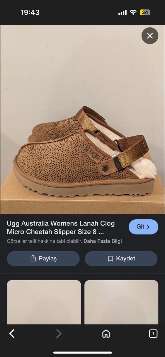 ugg lanah clog orjinal 38 - Görsel 5